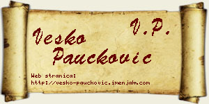 Vesko Paučković vizit kartica